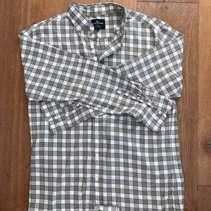 Rodd & Gunn East End Sports Fit Men's Shirt XL Tan/White Plaid